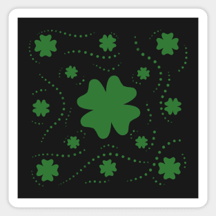 Green Clover Pattern Sticker